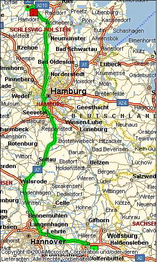 routenplan nach rendsburg